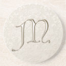 Search for monogram damask coasters Initials
