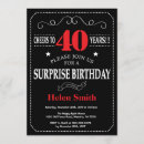 Search for surprise party for men invitations Black and white