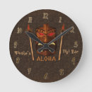 Search for tiki bar clocks Hawaiian