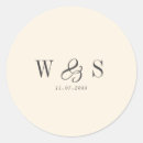 Search for bride and groom initials stickers Simple