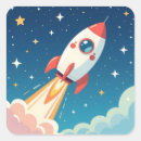 Search for cute rocket stickers Space