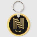 Search for letter n key rings Black