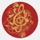 Search for music design stickers Gold
