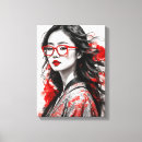 Search for black white woman canvas prints Drawing