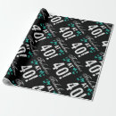 Search for funny 40th birthday wrapping paper 40 years old