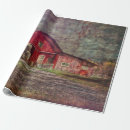 Search for red barn wrapping paper Rustic