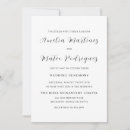 Search for charcoal grey white wedding invitations Classic chic script typography