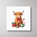 Search for highland cow canvas prints Kawaii