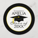 Search for circle graduation invitations Black and white