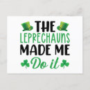 Search for leprechaun postcards Ireland
