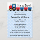 Search for train baby boy shower invitations Blue