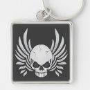 Search for winged skull key rings Skeleton