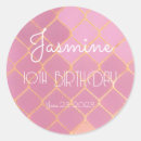 Search for pink gold birthday thank you stickers Sparkle