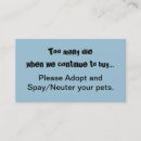 Search for adoption business cards Cats