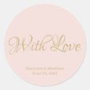 Search for pink and gold wedding stickers Thank you