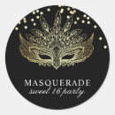 Search for masquerade stickers Sweet 16 party