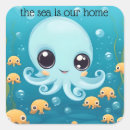 Search for oceans stickers Octopus