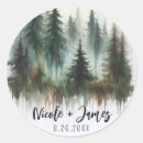 Search for watercolor tree wedding stickers Forest