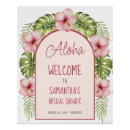 Search for tropical bridal shower welcome signs Aloha