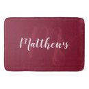 Search for burgundy bathroom accessories Script