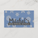 Search for snow removal business cards Shoveling