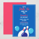 Search for cute bowling invitations Colourful
