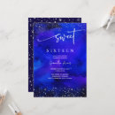 Search for royal blue silver sweet 16 invitations Elegant