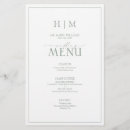 Search for minimalist wedding menus Sage green