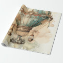 Search for hot air balloon wrapping paper Vintage style