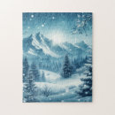 Search for snowy mountains puzzles Deer