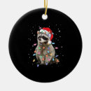 Search for racoon christmas tree decorations Santa