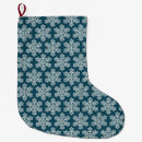 Search for blue and white christmas stockings Snowflakes