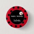 Search for red daisy badges Black