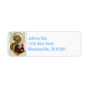 Search for thanksgiving turkey return address labels Retro