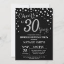 Search for silver 30th birthday invitations Black and silver