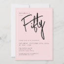 Search for pink 50th birthday invitations Fiftieth
