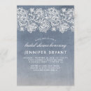 Search for lace bridal shower invitations Blue