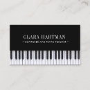 Search for piano business cards Music instructor