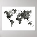Search for black map posters World