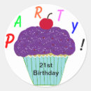 Search for purple cupcake stickers Party