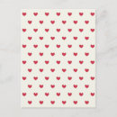 Search for red heart pattern postcards Hearts