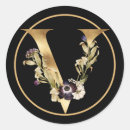 Search for monogram v stickers Floral