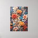 Search for retro flowers canvas prints Colourful