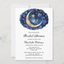 Search for moon and stars bridal shower invitations Night sky