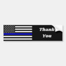 Search for white line bumper stickers Policeman