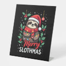 Search for christmas tabletop signs Sloth