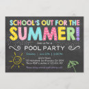 Search for end of school year party invitations Summer pool party
