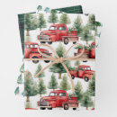 Search for christmas tree truck wrapping paper Farm