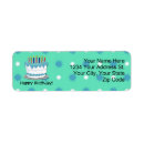 Search for birthday cake return address labels Cute