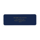 Search for royal blue and gold return address labels For her